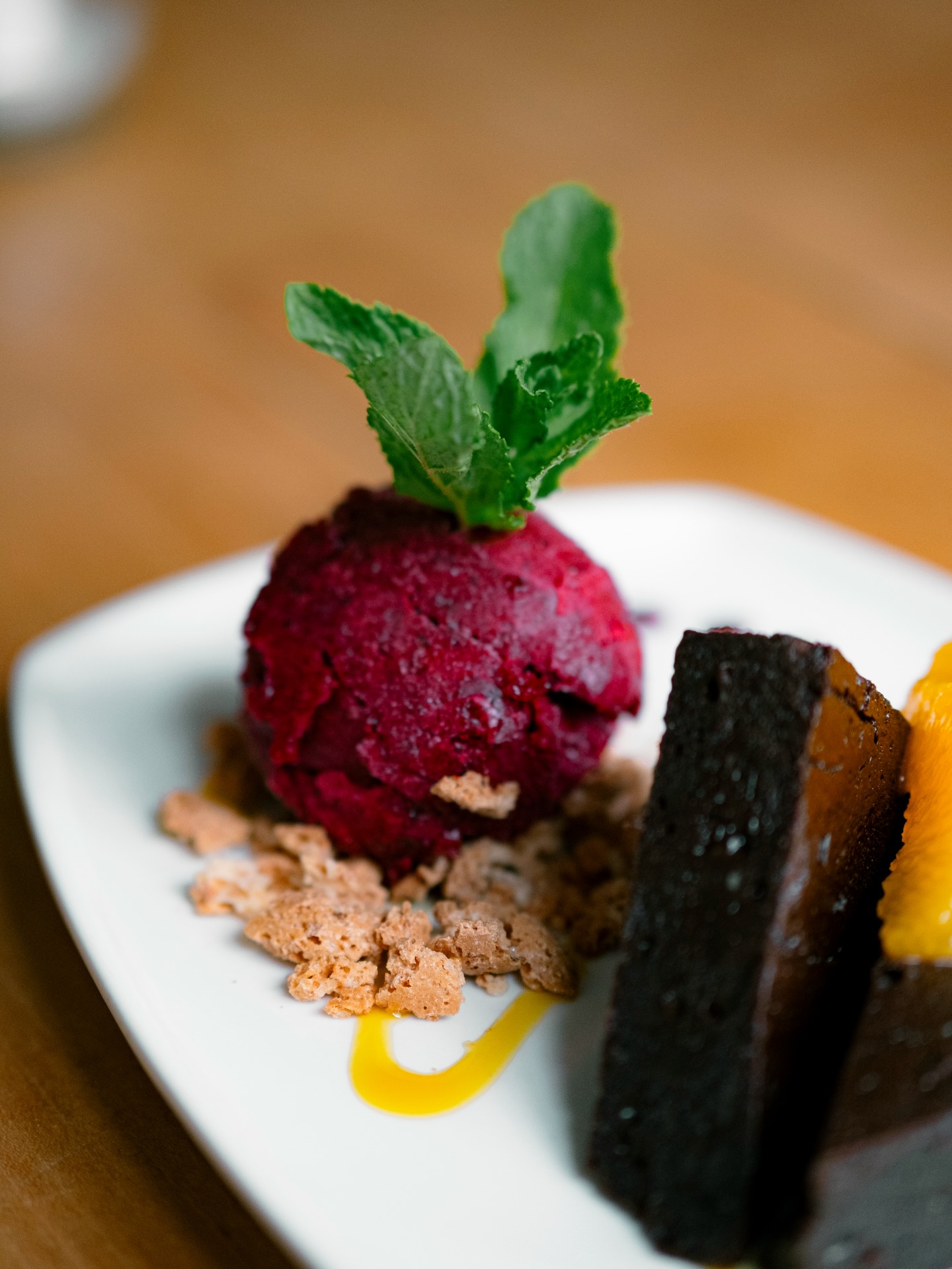 Schokoladenkuchen mit Orange